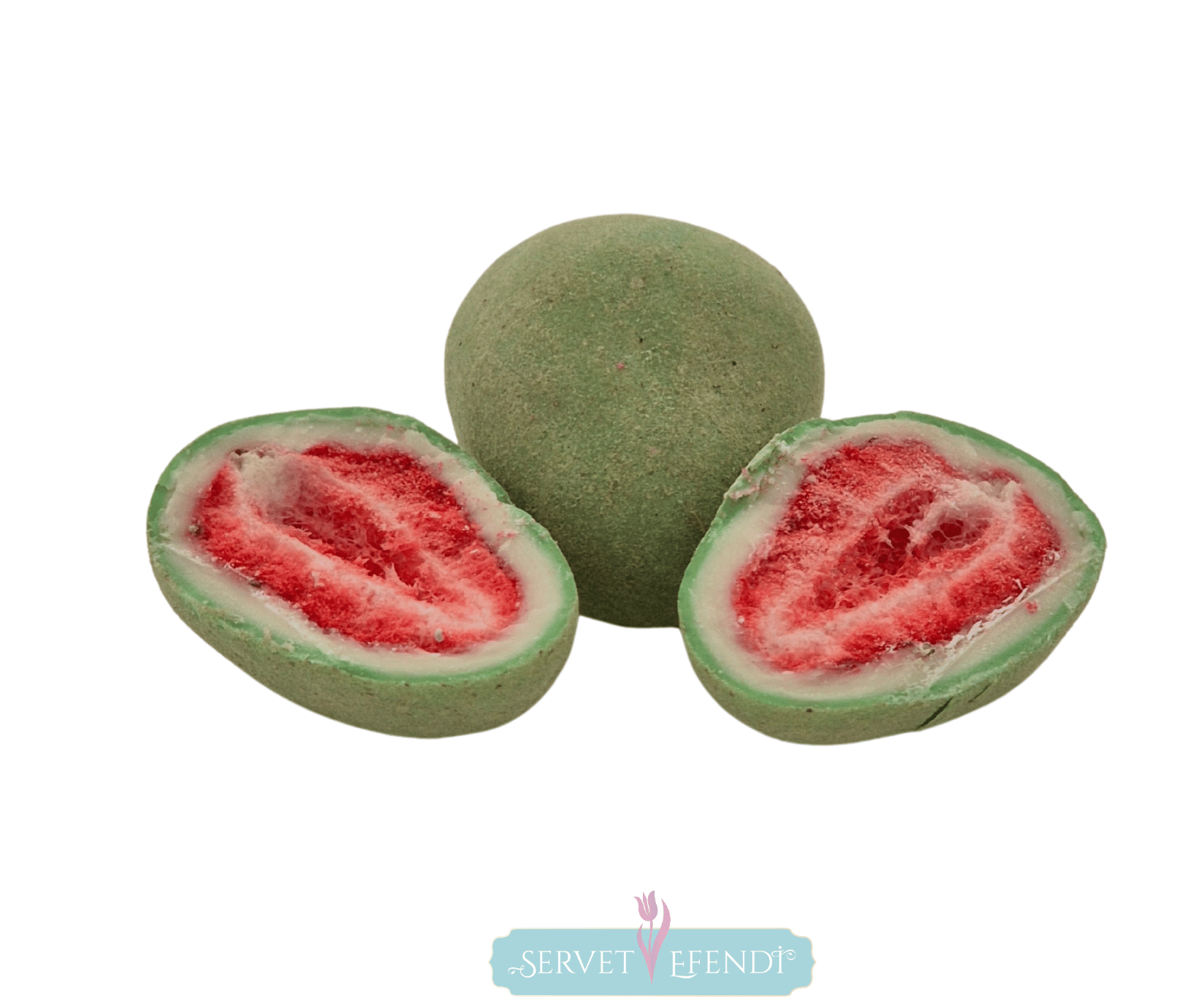 4 (3) Matcha Aromalı Gerçek Çilekli Draje - Görsel 1